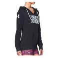 thumbnail image 2 of Women's Under Armour Cotton Fleece Wordmark Hoodie Black, 2 of 3