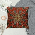 thumbnail image 2 of Mandala Pillow Sham, Moroccan Persian Design Oriental Rectangular Paisley Floral Print, Decorative Standard Queen Size Printed Pillowcase,Burgundy White, 2 of 5