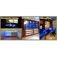 thumbnail image 3 of Biltek 16.4' ft Blue Desk Hutch Drawers Laptop LED Strip Lighting Complete Package Kit Lamp Light DIY - Under Desk Hutch Drawer Bookshelf Reading Glass Case Waterproof 3528 SMD Flexible DIY 220V, 3 of 6