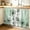 SeaGreen, variant on Green Floral Cabinet Curtain 28"Wx51"L,Dustproof Storage Cabinet Curtain with Self Adhesive Tape,Country Rustic Ombre Painting Art Watercolor Tall Pantry Cover Drape for Kitchen,Utility Closet