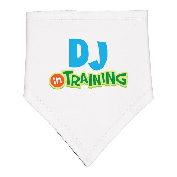 Inktastic DJ in Training Baby Bandana Bib