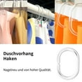 thumbnail image 2 of fastboy Pack of 12 Clear Shower Curtain Hooks Rings Plastic C-shaped Bendable Transparent Ring Hook Home Rod Bathing Curtains, 2 of 6