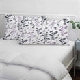 thumbnail image 4 of Grey Purple Botanical Throw Pillow Covers, Watercolor Spring Floral Summer Leaf Soft Breathable Pillow Cases with Invisible Zipper, Toddler Pillowcases for Couch Bed Sofa Chair 12x20 Inches, 4 of 9