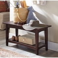 thumbnail image 3 of Alaterre 14" Shaker Cottage Espresso Bench with Shelf, 3 of 5