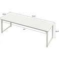 thumbnail image 3 of Computer Desk, 70 Inch Office Desk, Gaming Desk with Storage, Writing Desk Work Desk for Home Office, Study, Long Simple Desk, Large Legroom, Metal Frame, White, 3 of 17