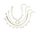 thumbnail image 2 of FcBaudy 4PC Summer Women Punk Style Beach Bracelet Bangle Chain Set Fashion Bracelet, 2 of 8