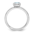 thumbnail image 2 of Sterling Silver Cushion Cut Aquamarine Ring, 2 of 5