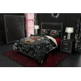 thumbnail image 2 of Gothic Sugar Skull Bed Cover, Duvet or Comforter, Goth Bedding Set, Bedroom, 2 of 7