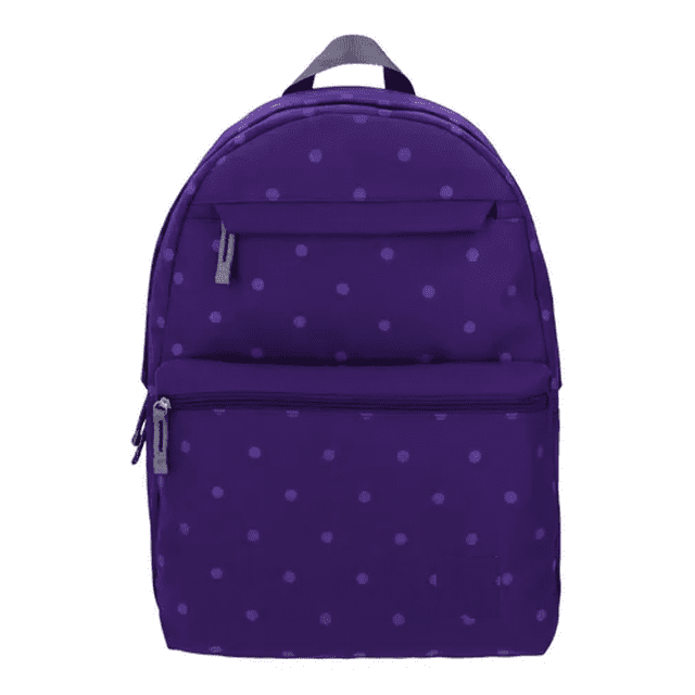 Mochila Juvenil Unisex Morado Con Puntos Morado Malubero Sin género