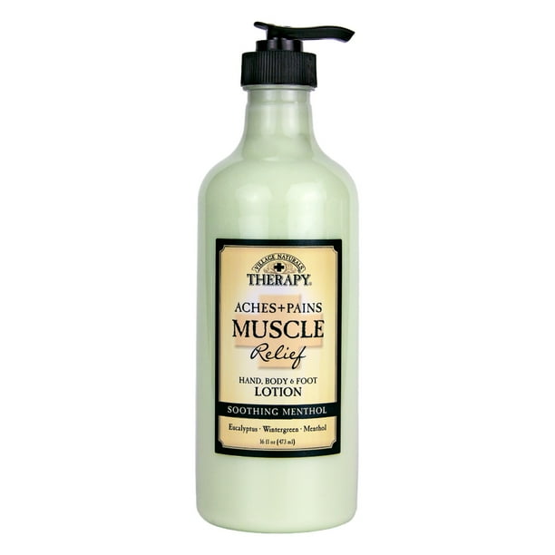 Village Naturals Therapy Aches & Pains Muscle Relief Lotion 16 Oz