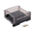 thumbnail image 2 of Transparent Plastic PLC Industrial Control Box Panel PLC Enclousure Case DIY PCB Shell - Grey - 95x90x40mm, 2 of 2
