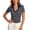 Black, variant on Public Short Sleeve Deep V Neck Shirts for Womens Causal Striped Printed Slim Fit Tops Plus Size Trendy Lapel Graphic Tees Shirts Navy XS