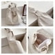 thumbnail image 5 of Bolso cruzados para mujer Bolso satchel de nailon Bolso informal sólido para mujer (Blanco), 5 of 6