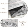 thumbnail image 6 of Area Rug for Living Room, Vintage Bees Crowns Non-Slip Indoor Large Carpet for Bedroom/Dining Room, Retro Leaves Rings Gray Wooden Washable Low-Profile Rectangle Floor Mat Runner Rugs - 2.7 x 5 Ft, 6 of 8