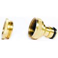 thumbnail image 2 of Nrdde 2-pack Garden Hose Tap Connector - Brass Female Threaded, 2 of 5