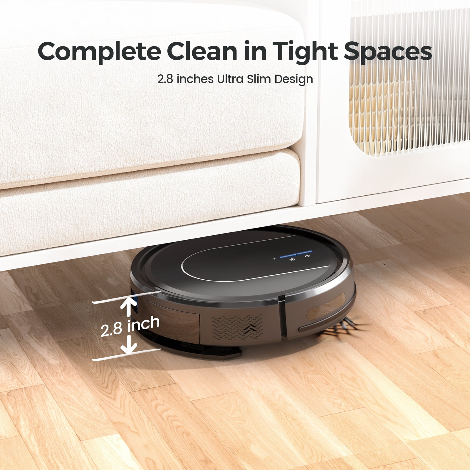 Hivroo Robot Vacuum Cleaner, Robot Vacuum and Mop Combo with WIFI/Alexa for Carpet, Hardwood & Tile