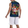 thumbnail image 5 of Easygdp Summer Birds and Flowers Men's Mesh Basketball Jersey Quick Drying Sleeveless Shirts Fitted Muscle Tank Tops Sport Round Neck T-Shirt - X-Large, 5 of 9