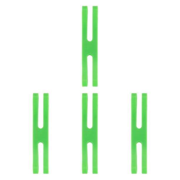 4 bandas de goma de silicona en forma de H, suministros multifuncionales para envolver platos de picnic. Verde