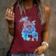 thumbnail image 2 of Camiseta holgada sin mangas con cuello redondo y estampado de flores informales de verano para mujer Pompotops lopia994244, 2 of 5
