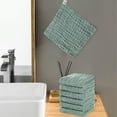 thumbnail image 5 of 6 Pcs Cotton Face Towels 11.8x11.8" Absorbent Soft Washcloths for Face and Travel – Green, 5 of 7