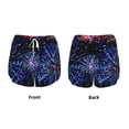 thumbnail image 3 of Yiaed Glasses And Fireworks Print Women's Running Shorts with Liner 3 Zipper Pockets Elastic Workout Athletic Gym Yoga Shorts-Medium, 3 of 7