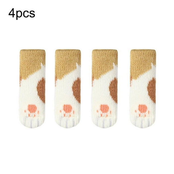 Calcetines Para Patas De Silla, Gorros Con Forma De Pata De Gato, Protectores Antideslizantes Para El Suelo, Calcetines De Punto De Lana Para Mesa, Para Muebles, Dibujos Animados, Decoración Del Hogar Speravity HA023862-00