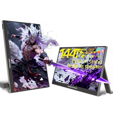 AIREIXINGD 15.6" FHD 1920x1080 144Hz, Built-in Stand, Built-in Speaker Computer Monitor