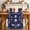 White, Silver, Navy, variant on Navy Blue Bee Table Runner 70 Inches, Retro Chic Moon Star Mushroom Flowers Bed Runner Dresser Scarves Tabletop for Indoor Outdoor Parties/Ceremony/Banquet, 13" x 70"