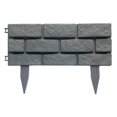 thumbnail image 4 of 4pcs Detachable Plastic Gray Fences Imitated Stone Garden Frame And Lawn Edge, 4 of 5