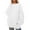 White, variant on HNMKIU Women's Pocket Detail Oversized Long Length Round Neck Pullover Sweatshirt Top White，S