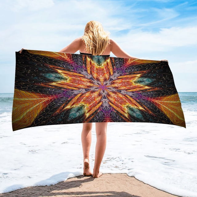 Sandproof Beach Towel - Quick Dry Microfiber, 30x60 Inch, Portable for Travel, Pool & Beach