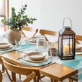thumbnail image 6 of Turquoise Gray White Round 13 Inch Placemats Set of 8, Country Abstract Ombre Mottled HeatResistant Non Slip Place Mats for Dining Table, Wipeable Braided Kitchen Table Mats for Housewarming, 6 of 9