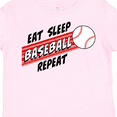 thumbnail image 4 of Inktastic Eat, Sleep, Baseball, Repeat Boys or Girls Toddler T-Shirt, 4 of 5