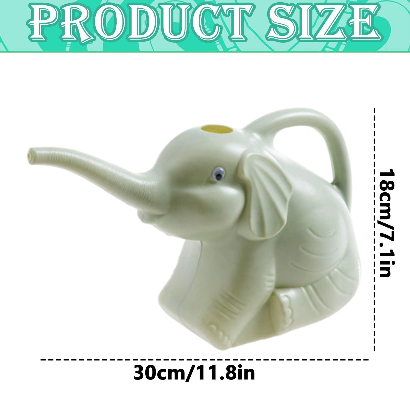 Kjfeif Elephant Watering Can with Long-Mouth- Animal Watering Can | Long Spout Water Can | Plant Watering Can Decorative for Watering Plants, Fruit, Flower 30×12×18cm