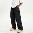 thumbnail image 4 of Men Lightweight Twill Cargo Pants Loose Stretch Hiking Everyday Wear Trousers S-XL, 4 of 9