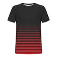 thumbnail image 5 of Men's Short Sleeve T-Shirts Casual Summer Crewneck Tops Moisture-Wicking Lightweight Workout Sport Tees (2XL, Red #A), 5 of 5