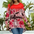 thumbnail image 4 of Abcomgle Halloween Shirts for Women Plus Size Funny 3D Pumpkin Graphic T-Shirts for Women Oversized Crewneck Long Sleeve Tee Shirts for Women Fall Loose Fit Womens Tunic Tops,2XL, 4 of 4
