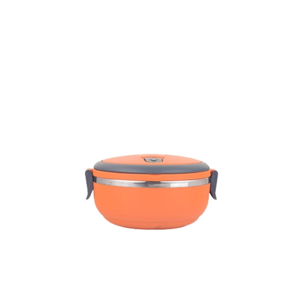 Inteprter Fiambrera para el hogar, oficina, escuela, Picnic, comida, sopa, sándwich, desayuno, contenedor con aislamiento térmico, fiambrera reutilizable Cocina y Comedor Naranja Inteprter HA067345-04