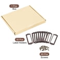 thumbnail image 3 of Unique Bargains 83x30mm Drawer Tag Label Metal Label Holder File Tag Frames Copper Tone 30 Pack, 3 of 6