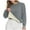 Gray, variant on Women's Casual Fashion Round Neck Pullover Top Winter Solid Color Plush Sweatshirt, Soft and Warm Fleece-Lined Sweater for Cold Weather,Army Green,L
