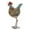 Teal Indoor Outdoor Distressed  Standing Floral Rooster Animals 10" x 5" x 17", variant on DecMode 17" Indoor Outdoor Distressed Standing Rooster Garden Sculpture with U Shaped Feet