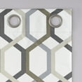 thumbnail image 3 of Sun Zero Arlo 2-Piece Textured Thermal Insulated Room Darkening Grommet Curtain Panel Pair, Gray Geometric, 40"W x 84"L, 3 of 7