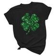 thumbnail image 5 of Honeeladyy Womens St Patricks Day T-Shirt Irish Shamrock Paddys Day Graphic Tees Tops Gifts for Daughters Black L, 5 of 5