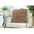 thumbnail image 3 of Mina Victory Skinny Fugga Shag Square Modern Polyester Throw Pillow in Beige, 3 of 3