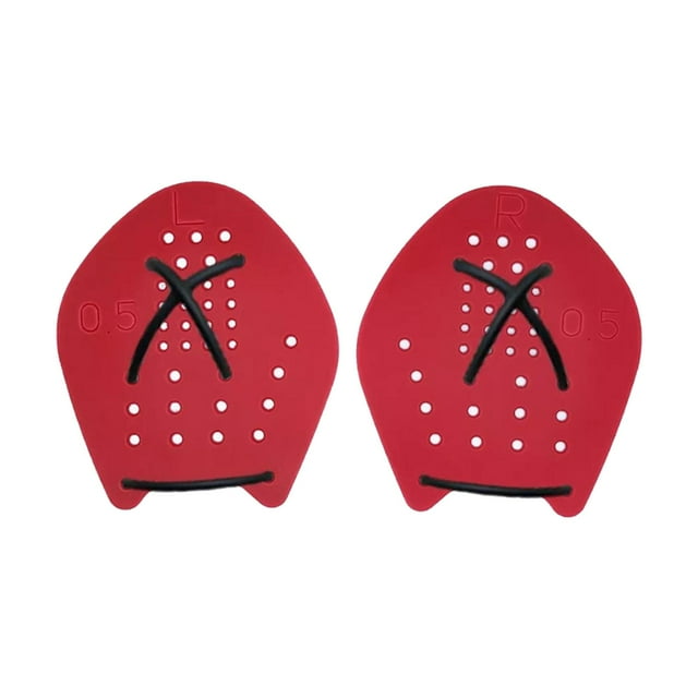 ZLight Paddles de Natation Main Sports Nautiques PP Entraînement Silicone Rouge Paddles S Natation Intérieur Main Rouge P