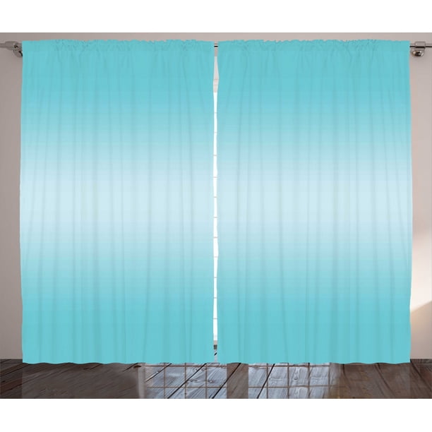 Ombre Curtains 2 Panels Set, Open Blue Sky on a Spring Day Inspired