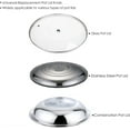 thumbnail image 5 of 2pcs Pot Lid Wood Knob Handle Replacement, Stainless Steel Base Round, Heat Resistant Scaldproof Pan Handle, Universal, 1.77in, 5 of 7