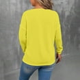 thumbnail image 4 of RRMuAzgs V-neck Long Sleeve Shirts for Women Casual Solid Color Pullover Sweatshirt Oversize Tops Womens Sweaters Plus Size, 4 of 9