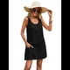 thumbnail image 2 of Vestido de Verano para Mujer, Sin Mangas, con Bolsillos, Informal, Corto, Corte A, Cuello Redondo. Negro XXL, 2 of 8