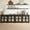 Black, variant on Leovanni 55" Sideboard Cabinet with Glass Doors, Wood Buffet Cabinet with Adjustable Shelves and Cable Management, Storage Console for Dining Room, Living Room, Entryway, Natural
